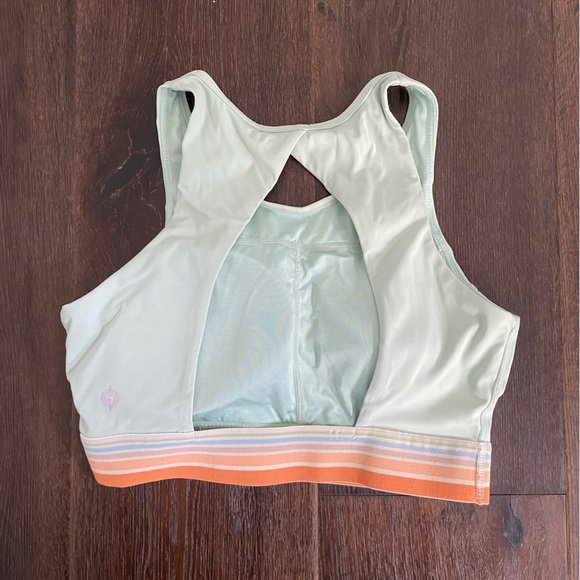 POPFLEX Retro Rainbow Collection Believe Bra in Mint - Picture 6 of 8